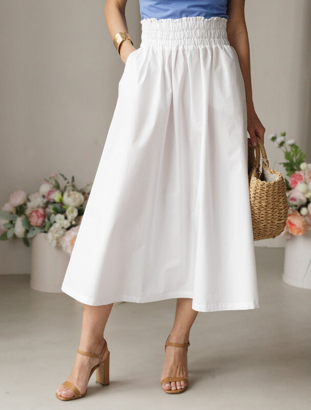 Юбка из легкого хлопкового поплина