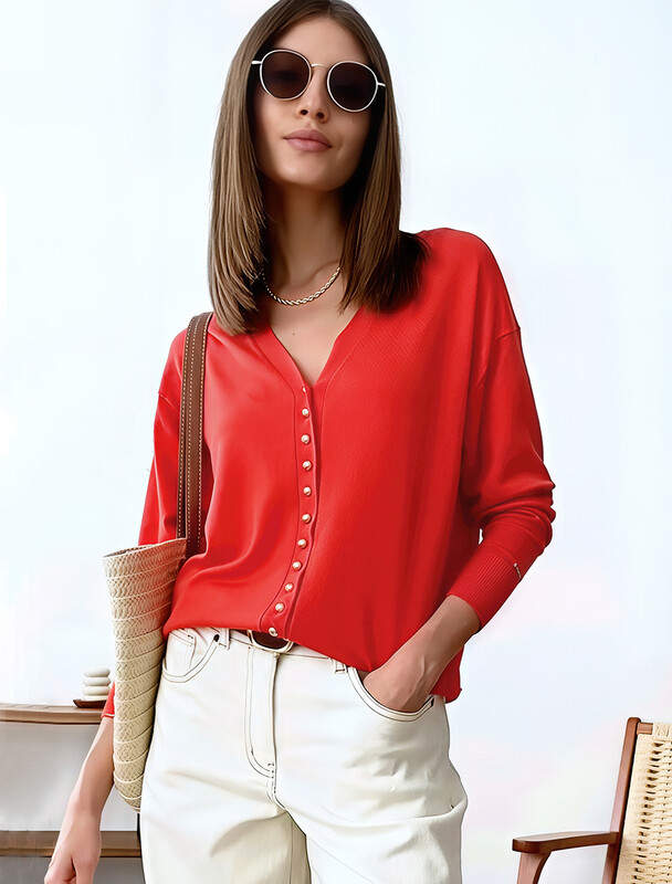 Кардиган тонкой вязки из вискозы