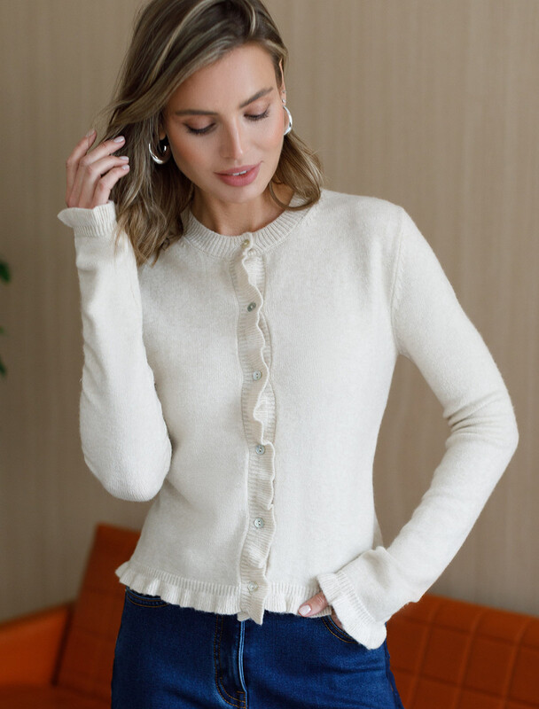 Кардиган из пряжи с кашемиром