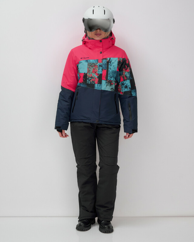 Горнолыжный костюм женский зимний розового цвета 0005R