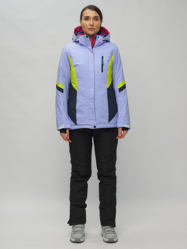 Горнолыжный костюм женский фиолетового цвета 02201F