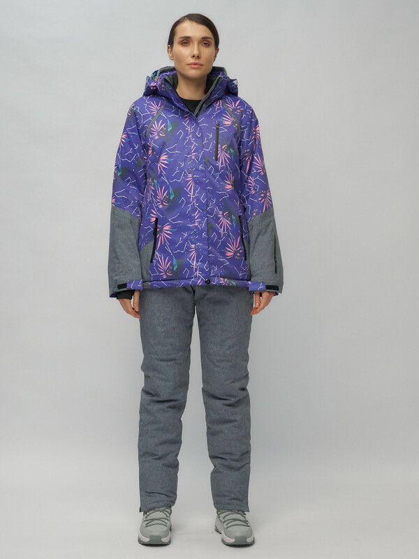 Горнолыжный костюм женский фиолетового цвета 02216F