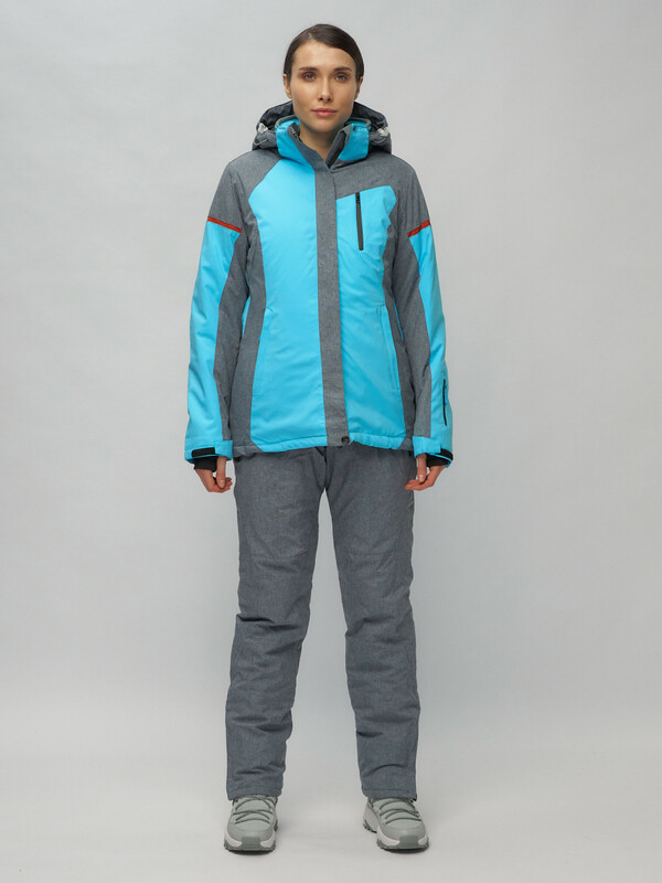 Горнолыжный костюм женский голубого цвета 02272-2Gl