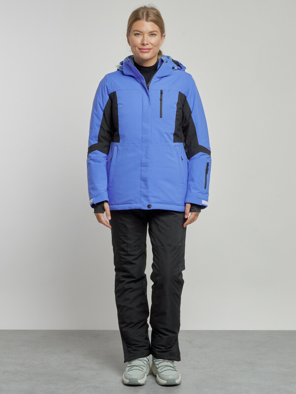 Горнолыжный костюм женский зимний фиолетового цвета 03105F