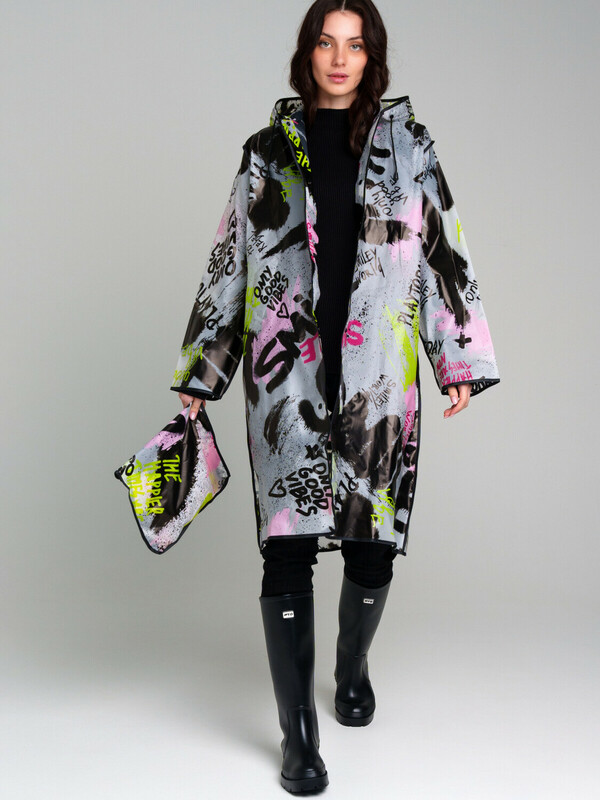 Плащ из полимерного материала для женщин (дождевик)