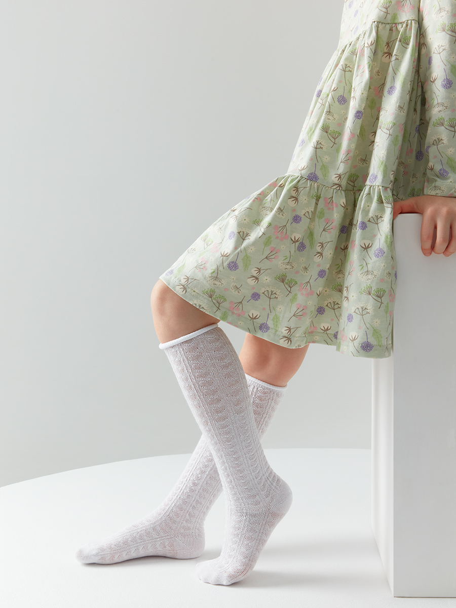 Гольфы Гольфы OMSA kids   Gambaletto 32A03 ажур - сердечки с руликом на борту
