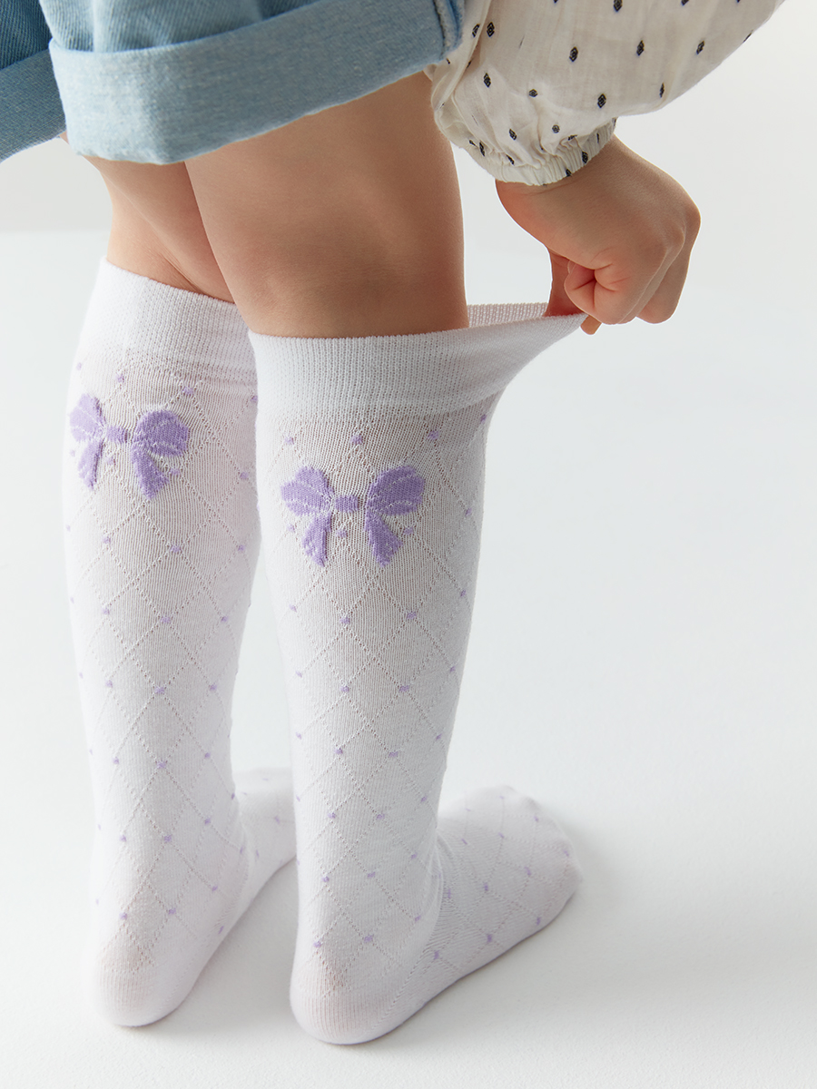 Гольфы Гольфы OMSA kids   Gambaletto 32P32 ажурные с имитацией рисунка ромб и бантика сзади