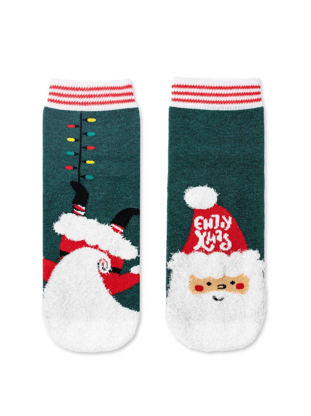 Новогодние CONTE-KIDS NEW YEAR Новогодние носки с пушистой нитью «Enjoy Xmas»