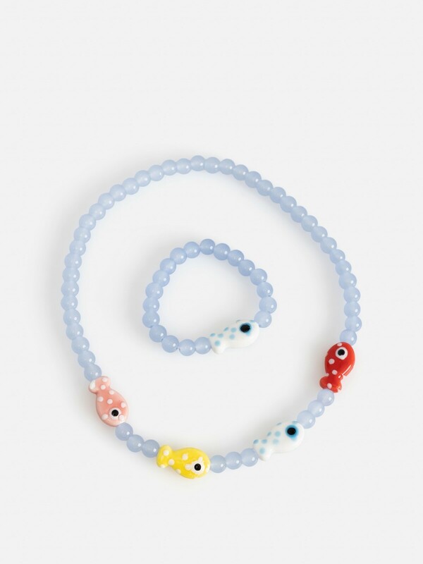 Набор (бусы + браслет) детский Deena