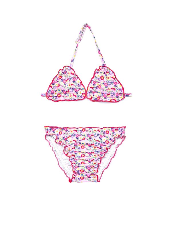 Костюм купальный для девочек ESLI BAMBINA Яркий цветочный купальник 