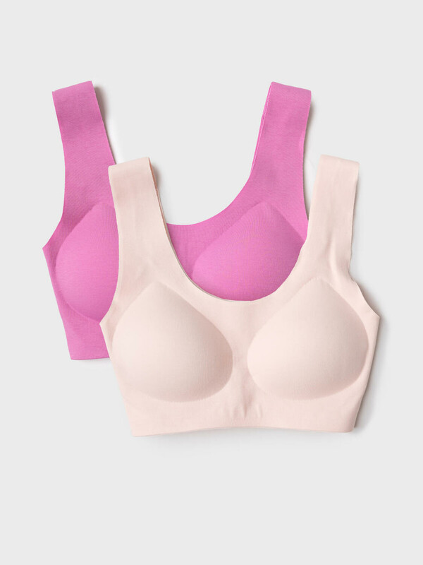 Топ (бра) трикотажный для девочек, 2 шт в комплекте