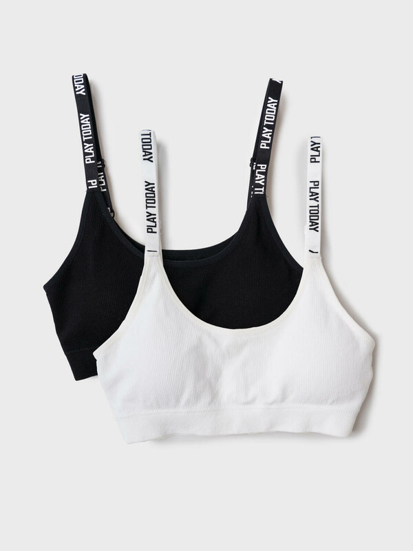 Топ (бра) трикотажный для девочек, 2 шт в комплекте