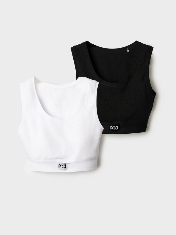 Топ трикотажный для девочек, 2 шт в комплекте