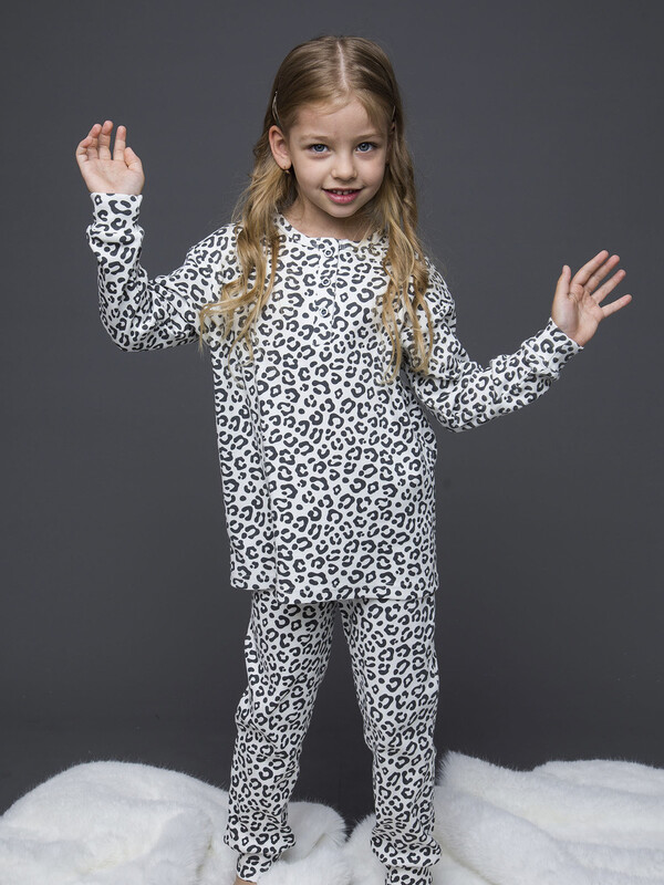 Комплект для девочки (футболка с длинным рукавом и брюки)