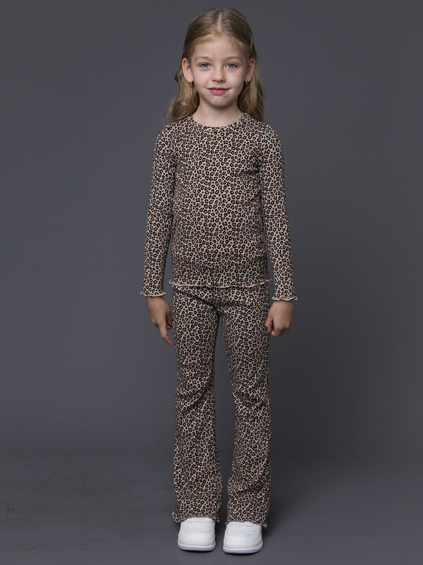 Комплект для девочки (футболка с длинным рукавом и брюки)