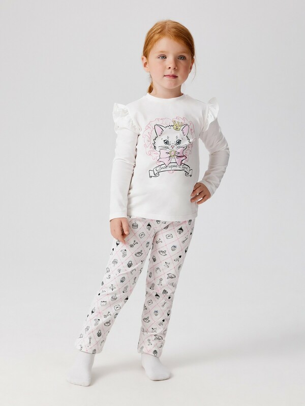 Набор детский для девочек ((1)джемпер и (2)брюки) Bemmi