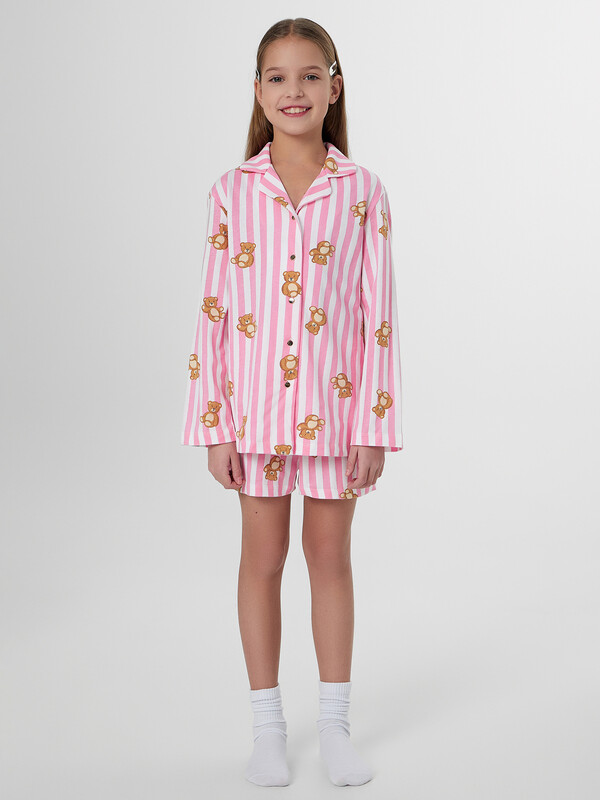 КОМПЛЕКТ ДЛЯ ДЕВОЧЕК (РУБАШКА, ШОРТЫ) 567763