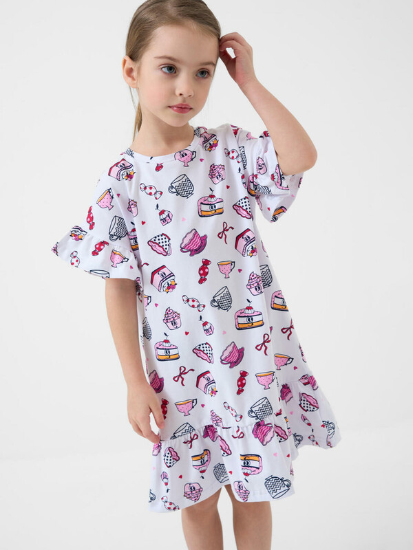 Сорочка ночная трикотажная для девочек