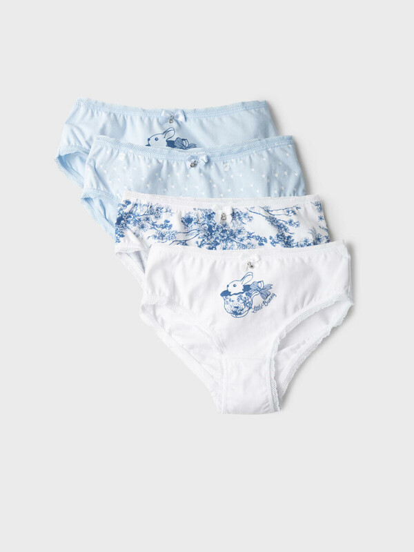 Трусы трикотажные для девочек, 4 шт в комлекте