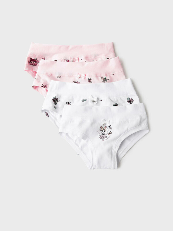 Трусы трикотажные для девочек, 4 шт в комлекте