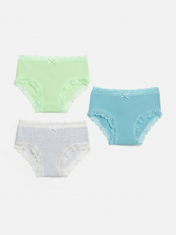 Трусы детские для девочек в наборе из 3шт Basted