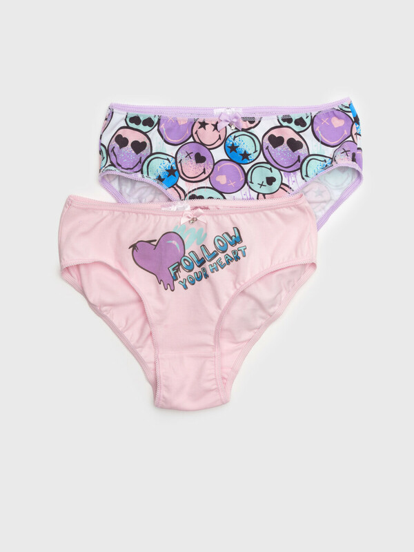 Трусы трикотажные для девочек, 2 шт в комплекте