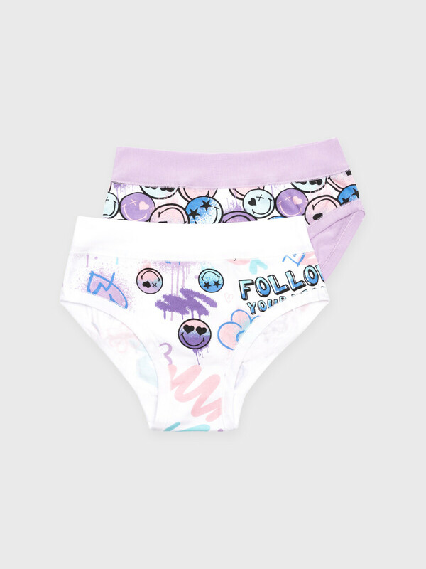 Трусы трикотажные для девочек, 2 шт в комплекте