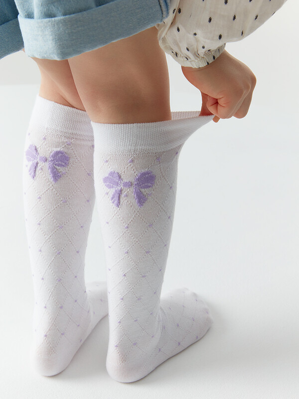 Гольфы Гольфы OMSA kids   Gambaletto 32P32 ажурные с имитацией рисунка ромб и бантика сзади