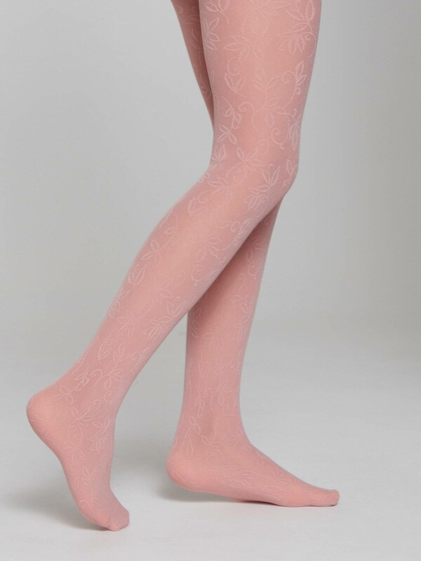 Колготки детские CONTE KETTY Эластичные колготки с ажурным цветочным рисунком 