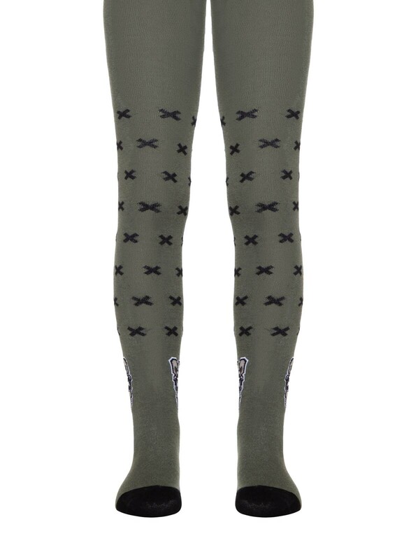 Колготки детские CONTE-KIDS Хлопковые колготки TIP-TOP с рисунком «Bear»