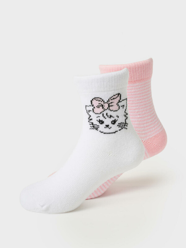 Носки детские трикотажные для девочек, 2 пары в комплекте