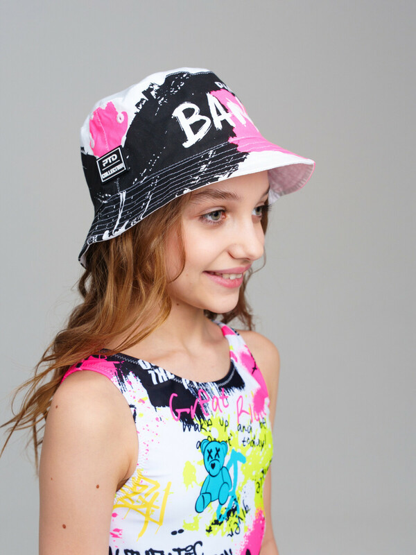 Панама текстильная для девочек