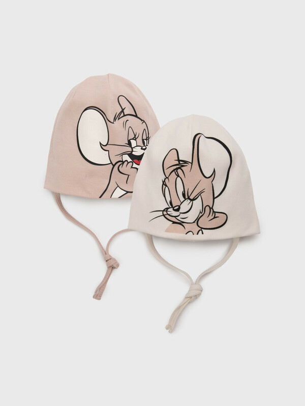 Шапка детская трикотажная для девочек, 2 шт в комплекте