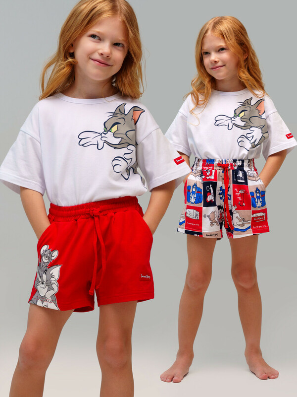 Шорты трикотажные для девочек, 2 шт в комплекте