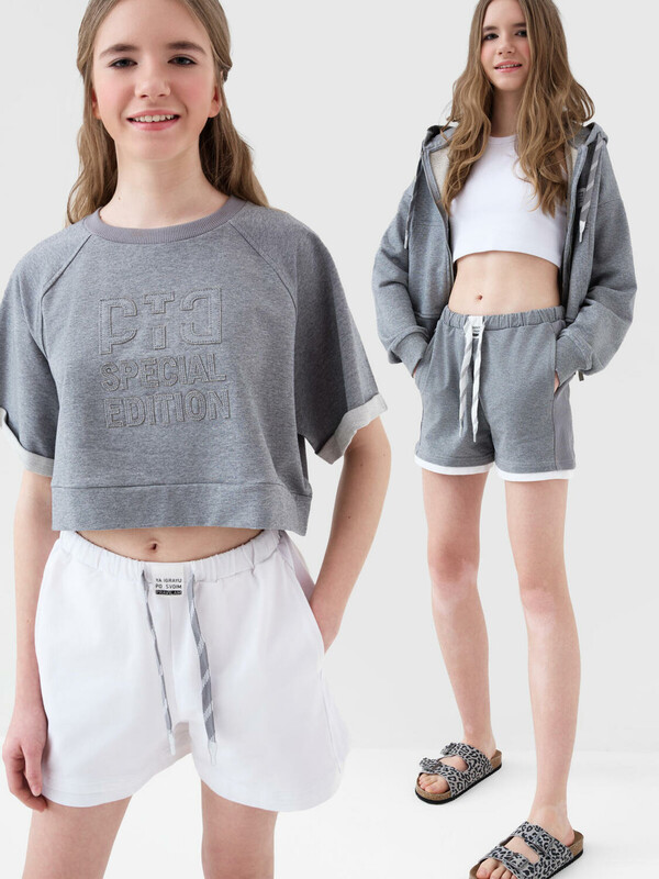 Шорты трикотажные для девочек, 2 шт в комплекте