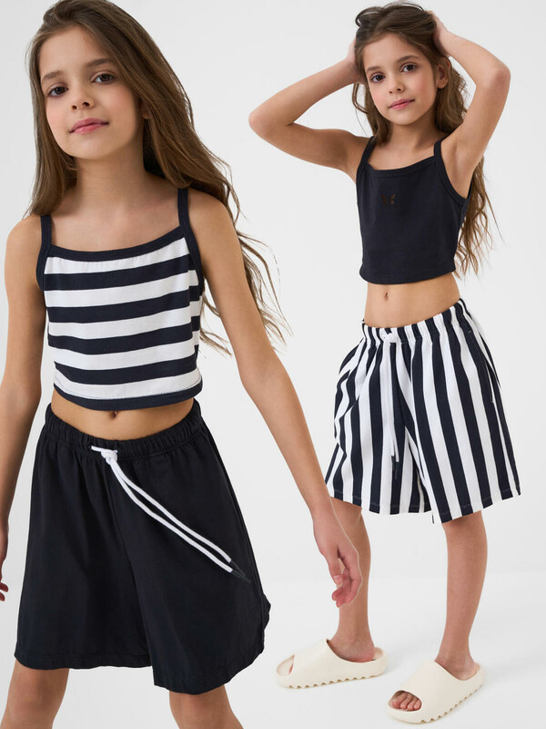 Шорты трикотажные для девочек, 2 шт в комплекте