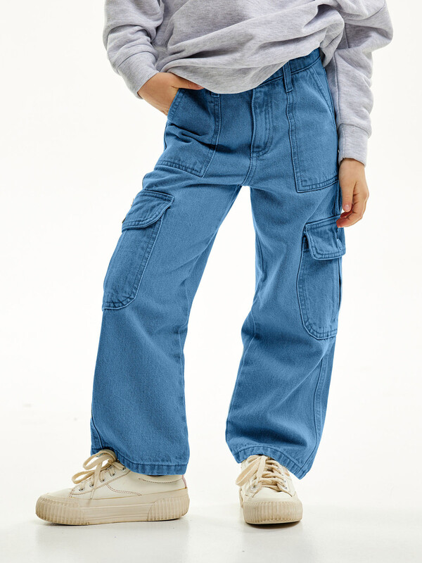 Джинсы карго для девочки (005_ДЛ24)