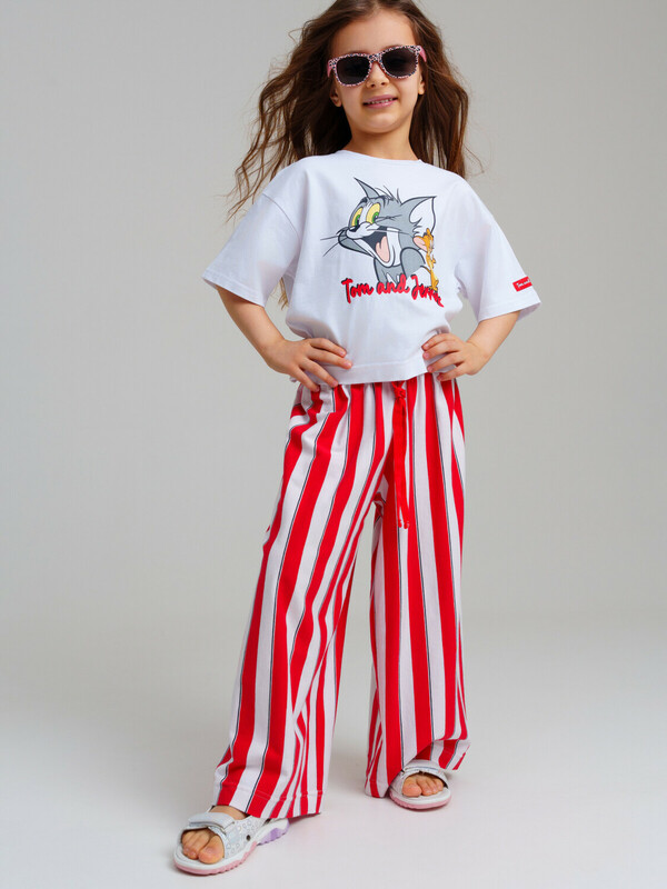 Брюки трикотажные для девочек