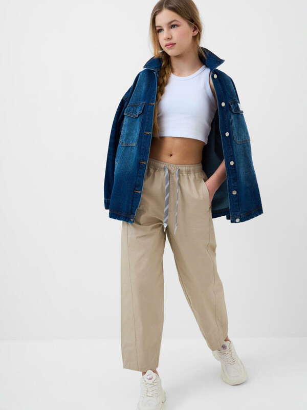 Брюки текстильные для девочек