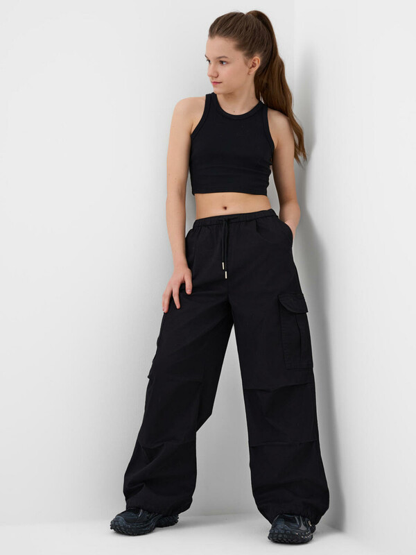 Брюки текстильные для девочек