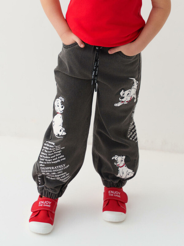 Брюки текстильные джинсовые укороченные для девочек