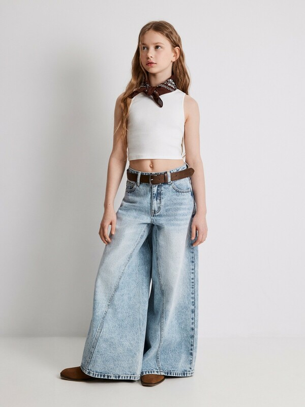 Брюки джинсовые детские для девочек Yaga