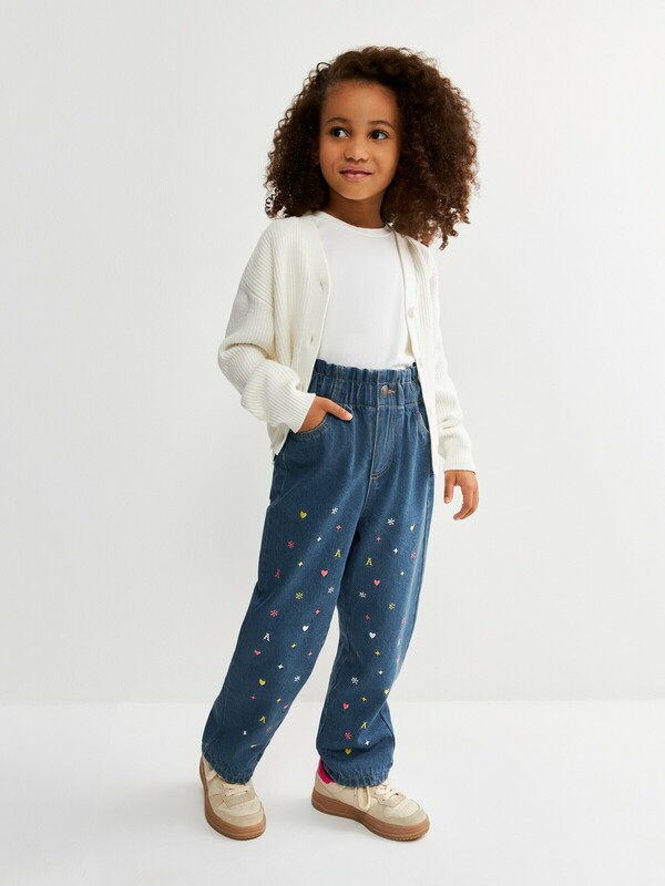 Брюки джинсовые (утепленные) детские для девочек Pirra