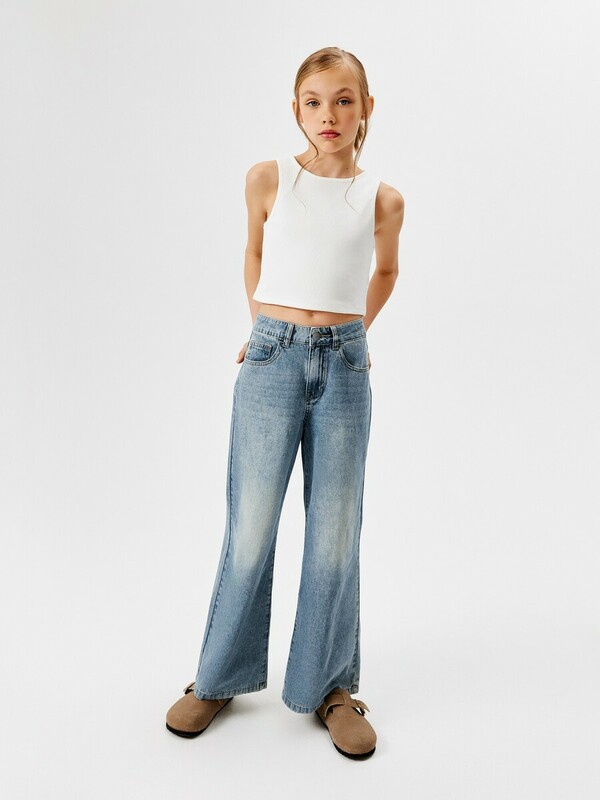 Брюки джинсовые детские для девочек Como