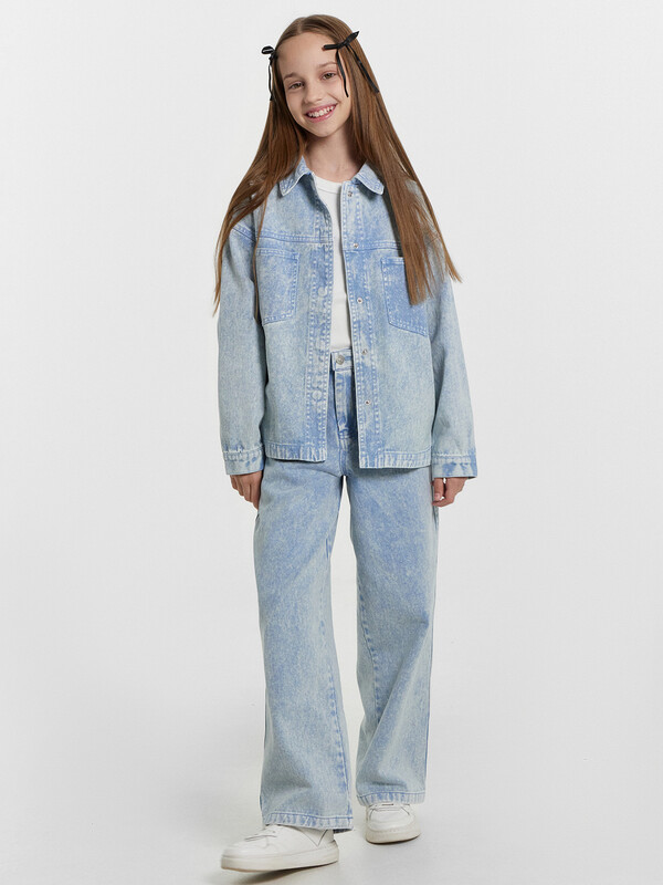 БРЮКИ ДЖИНСОВЫЕ ДЛЯ ДЕВОЧЕК (осенне-зимний ассортимент) 2025-1DTG101-9b