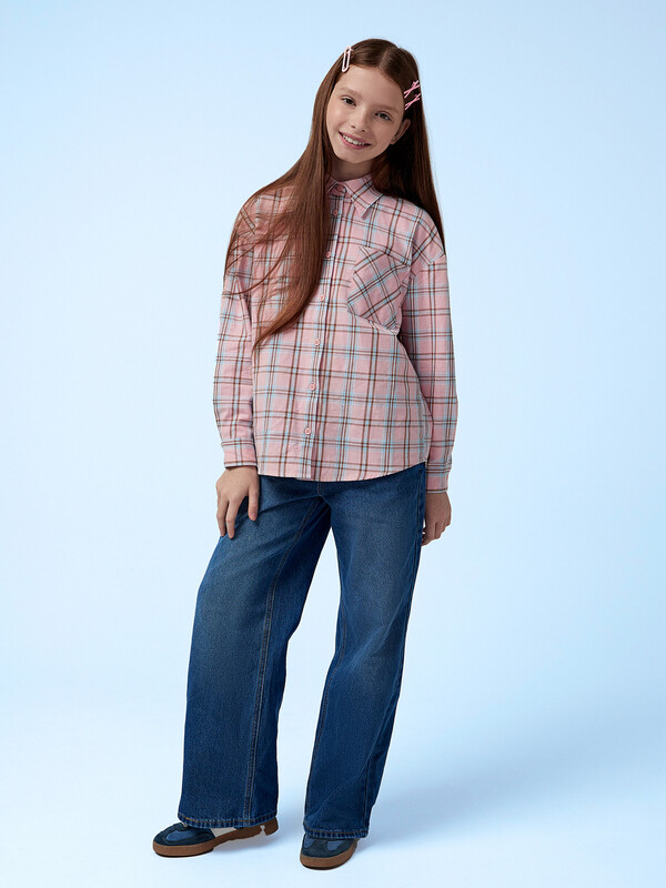 БРЮКИ ДЖИНСОВЫЕ ДЛЯ ДЕВОЧЕК (осенне-зимний ассортимент) 2025-2DTG501-2