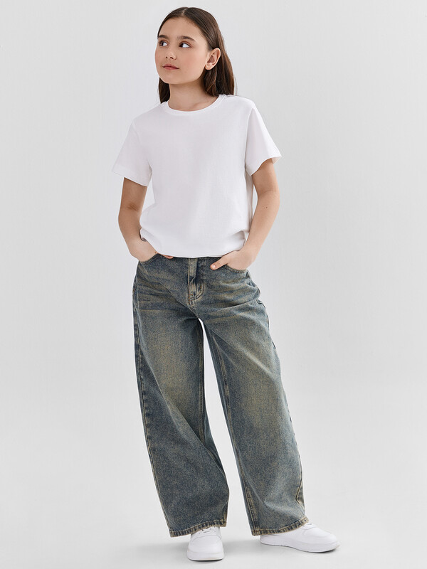 ДЖИНСЫ ДЛЯ ДЕВОЧЕК (осенне-зимний ассортимент) 2026-1DTG302-2t