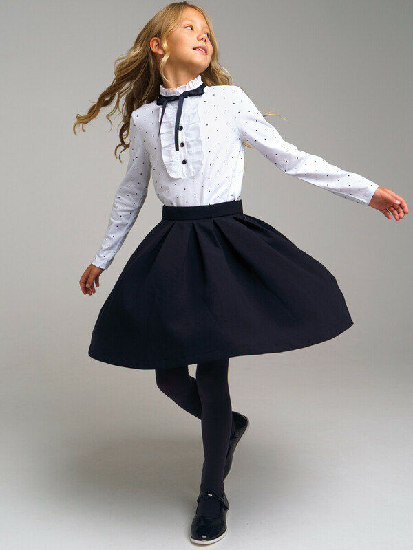 Фуфайка трикотажная для девочек (футболка с длинным рукавом)