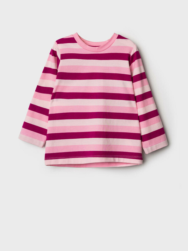 Фуфайка детская трикотажная для девочек (футболка с длинными рукавами)