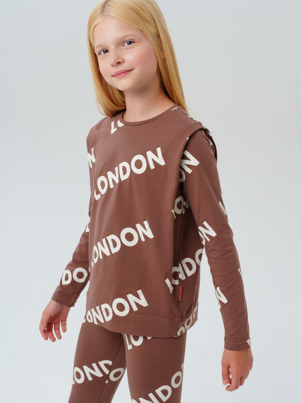 Джемпер трикотажный для девочек (футболка с длинными рукавами)